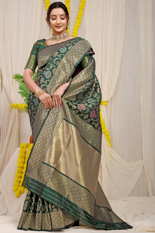 Royal Rajgharana Saree - Grey