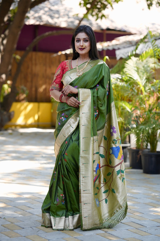 Woven Design Zari Paithani Saree