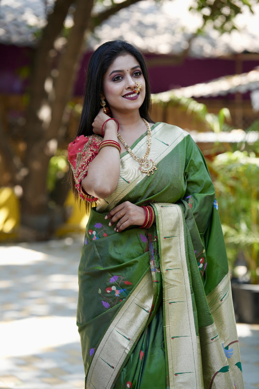 Woven Design Zari Paithani Saree