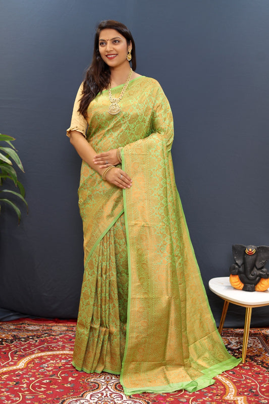 Woven Design Heavy Zari Work Kanjeevaram Silk Saree