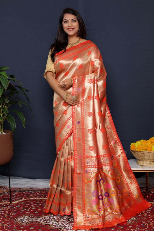 Woven Design Zari Paithani Saree
