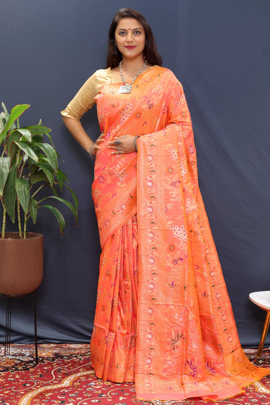 Ethnic Motifs Zari Art Silk Saree