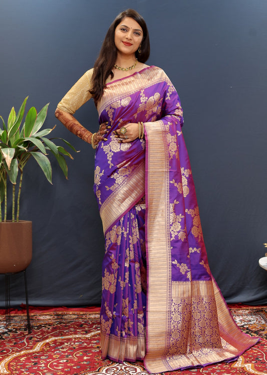 Aarvya Woven Design Zari Art Silk Saree