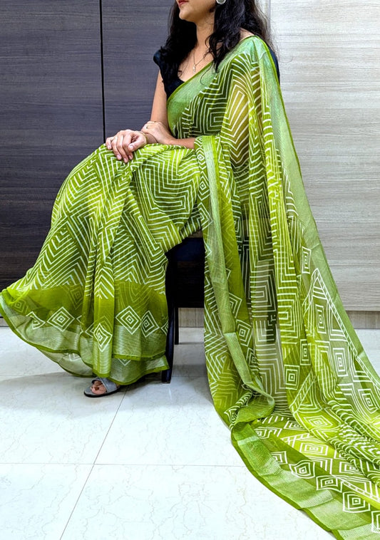 TRENDY NEW CHIFFON PRINTED SAREE
