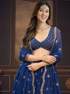 Blue Malay Lehenga Choli