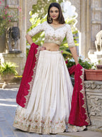 White Tyohaar Lehenga Suit