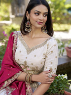 White Tyohaar Lehenga Suit