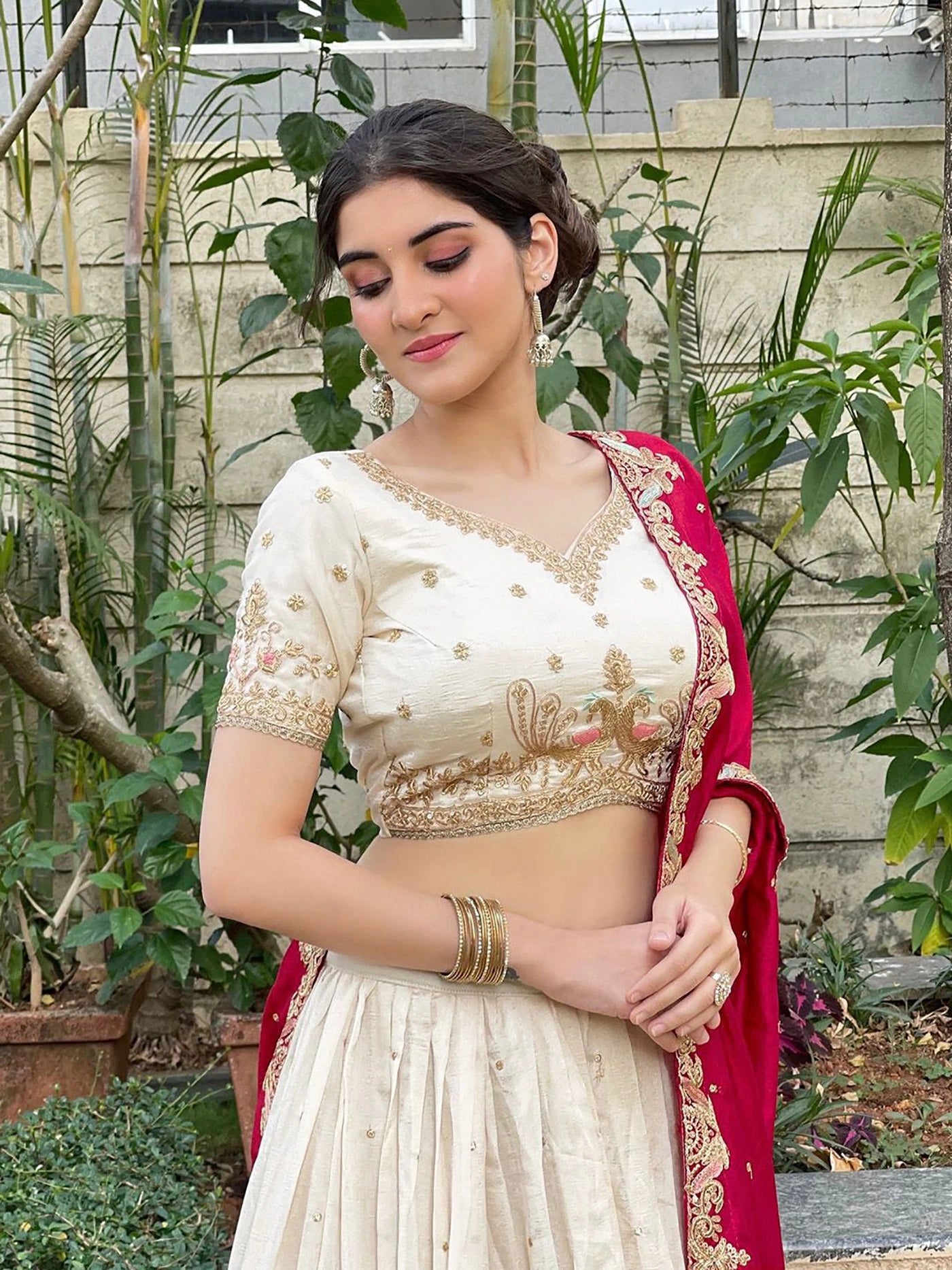 White Tyohaar Lehenga Suit