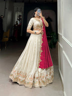 White Tyohaar Lehenga Suit