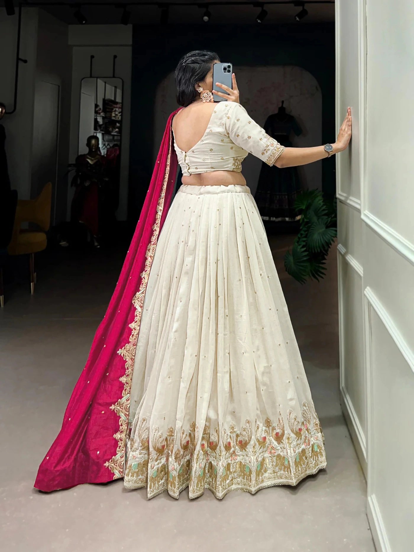 White Tyohaar Lehenga Suit
