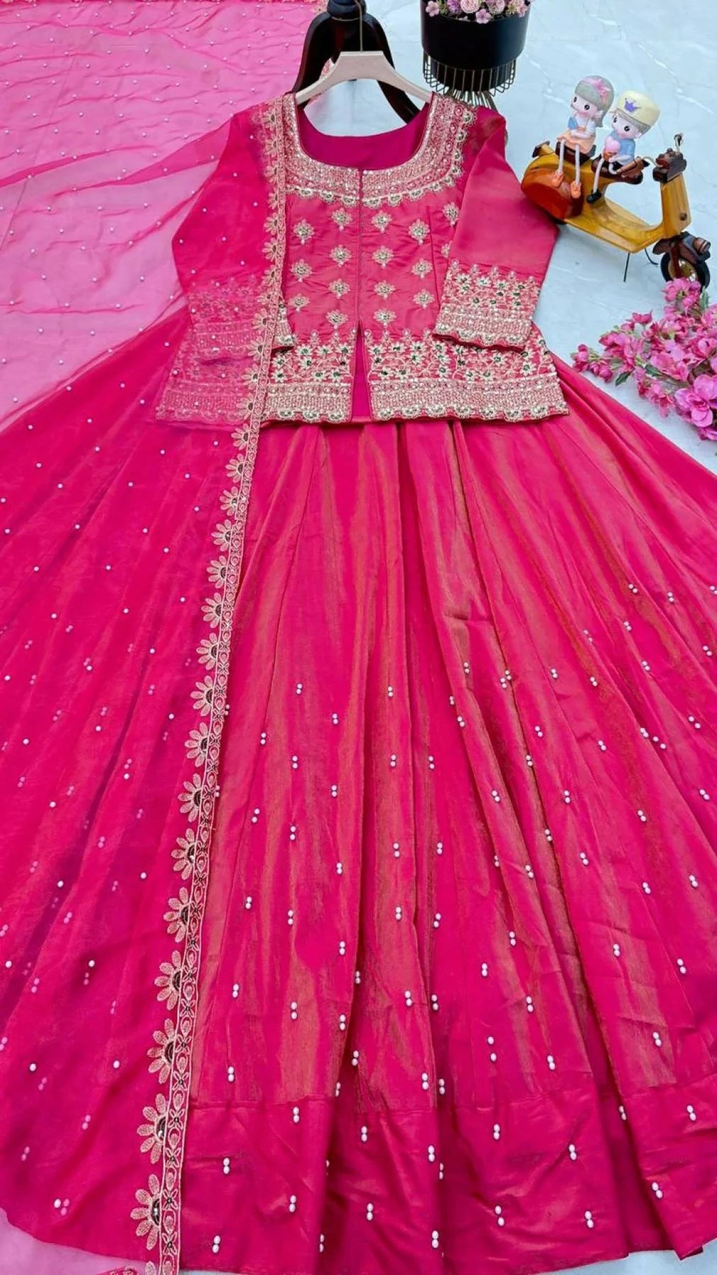 Women’s Silk Ready To Wear Lehnaga Choli Set