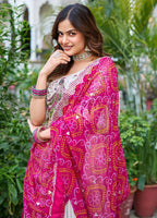 Embellished Semi Stitched Lehenga Choli (White)
