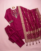 Pink Pushkar Roman Silk Lehenga Choli Set with Beads & Stones Embroidery for Women