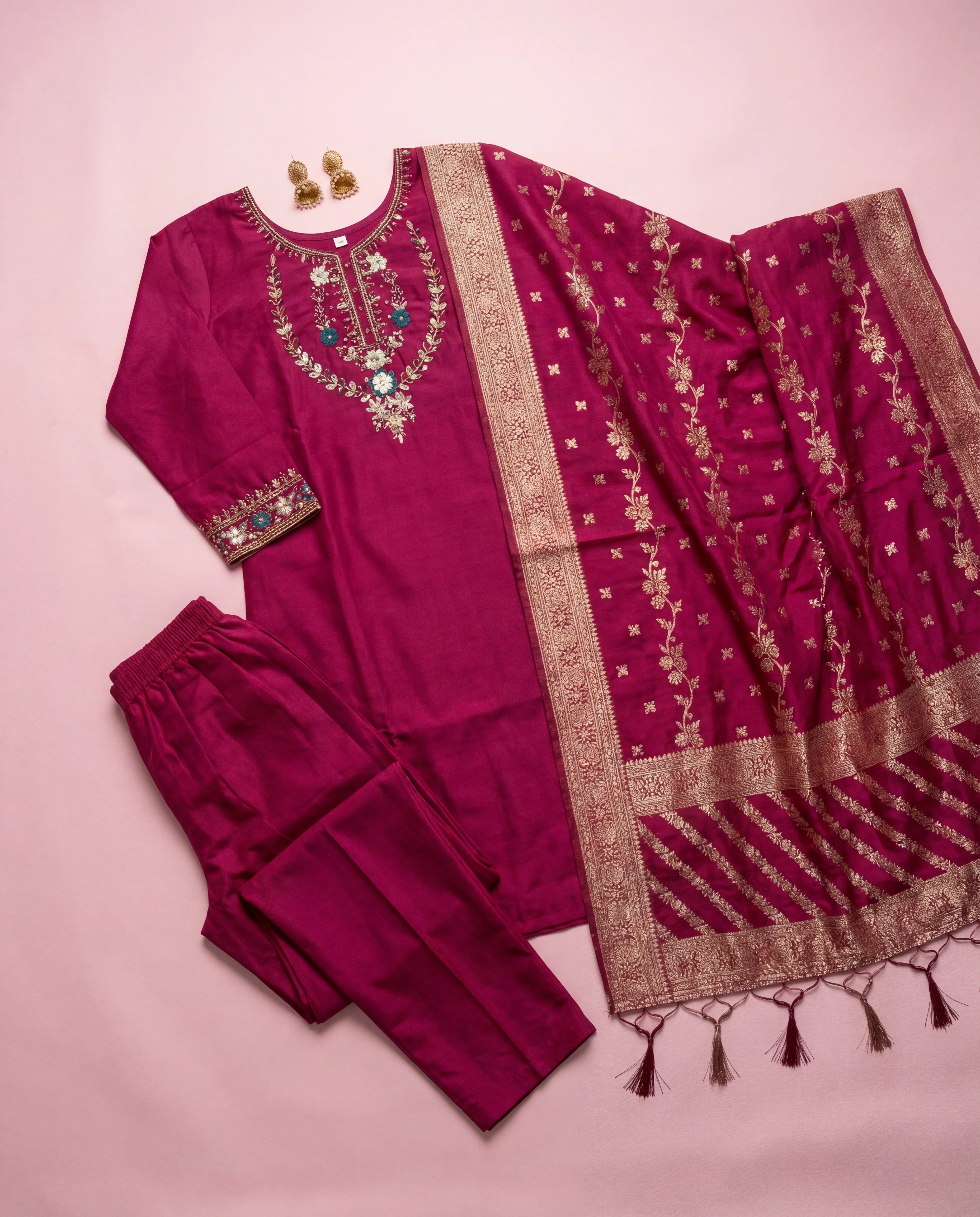 Pink Pushkar Roman Silk Lehenga Choli Set with Beads & Stones Embroidery for Women