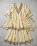 Women’s French Crepe Kurta Palazzo Set