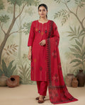 Cherry Pure Cotton Kurti Pant Dupatta Set with Mirror Work for Women