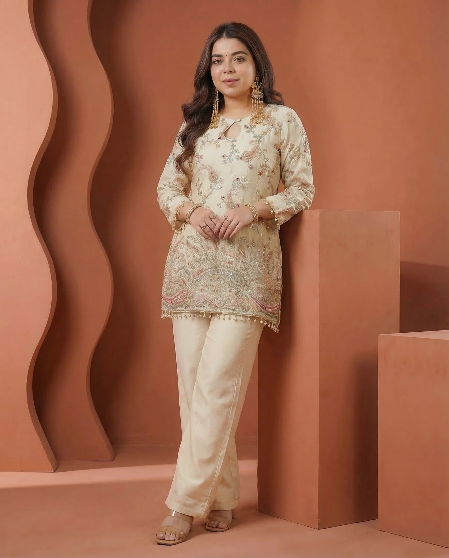 Women French Crepe Co-Ord Set