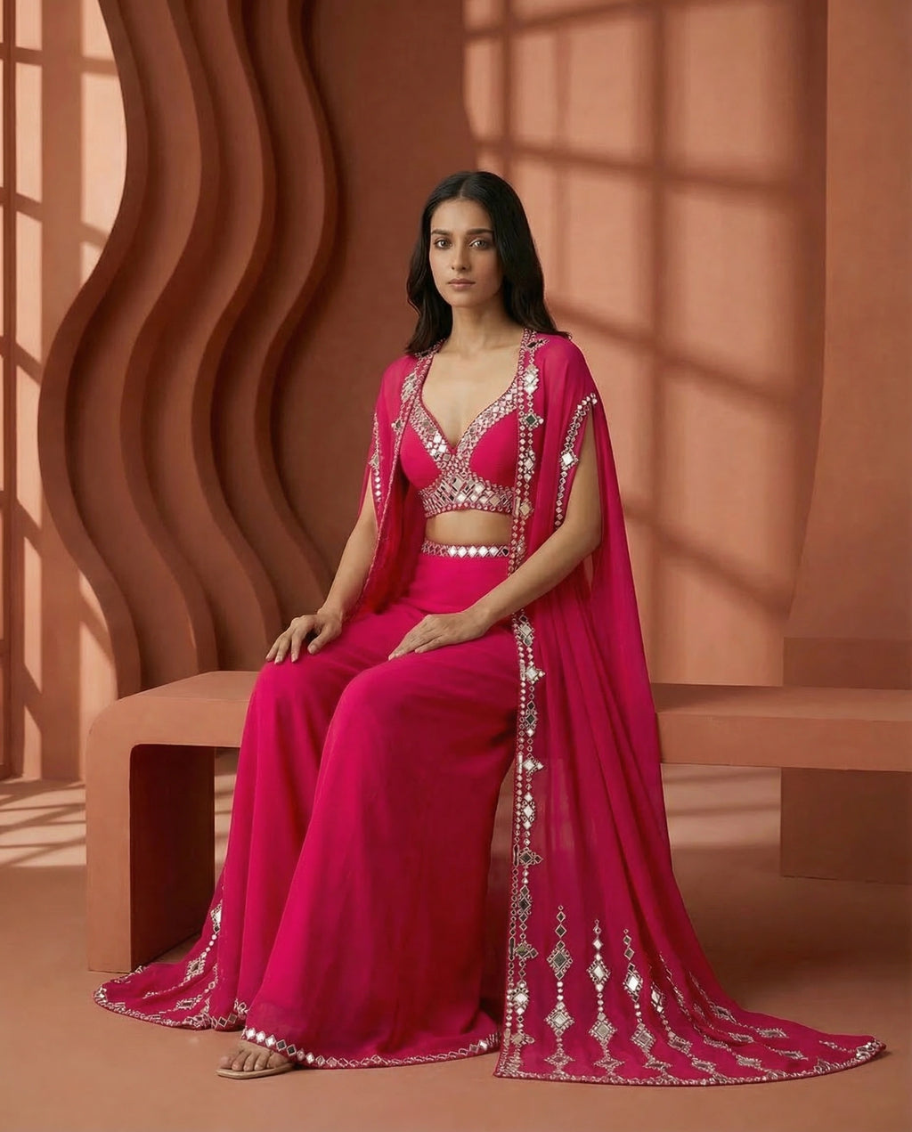 Women’s Georgette Ready To Wear Lehenga Choli Set
