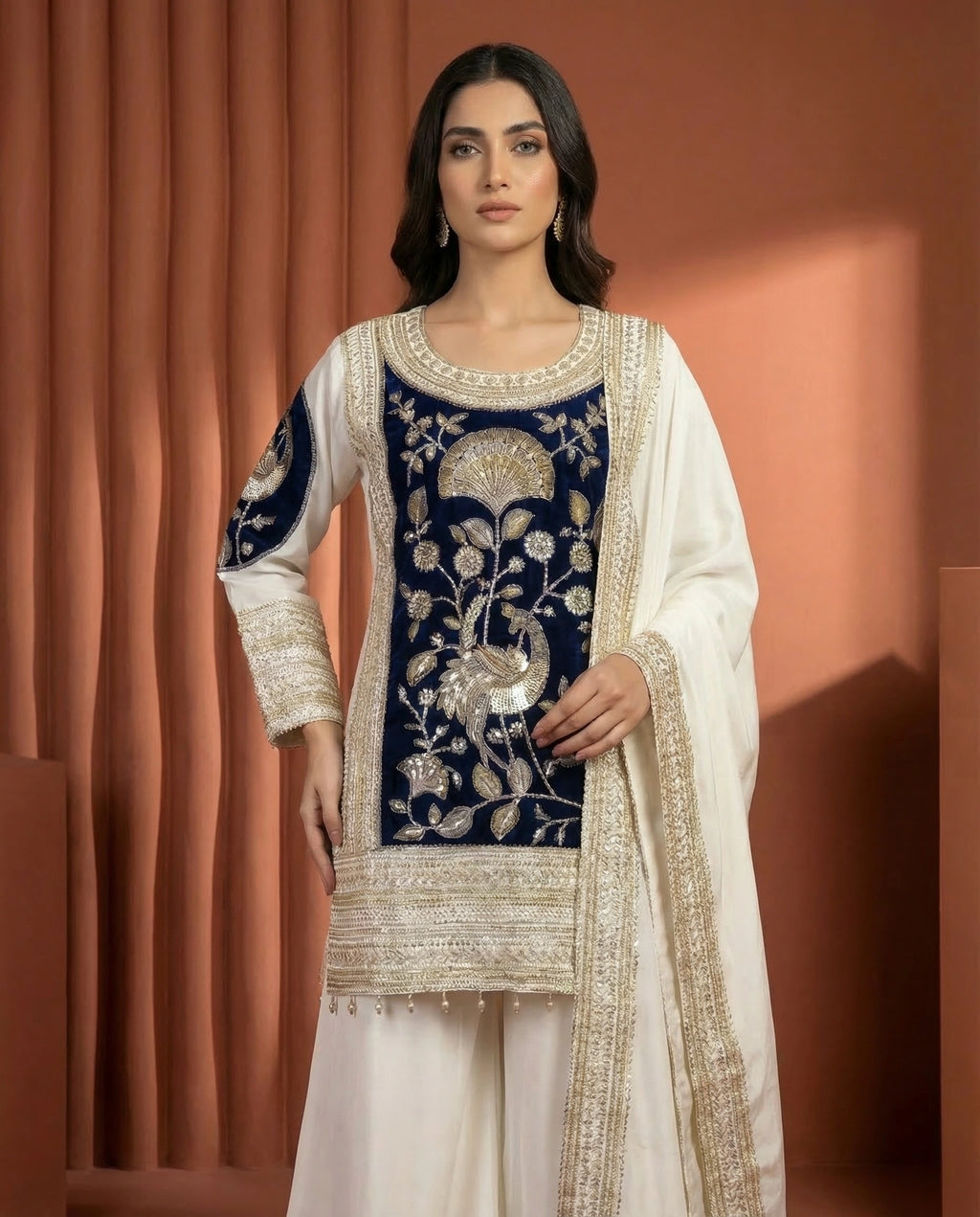 off white Dhurandhar kurtaset