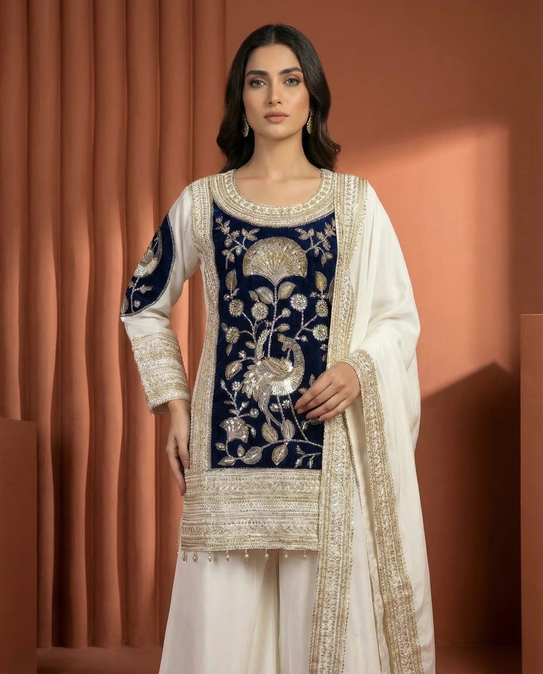 off white Dhurandhar kurtaset