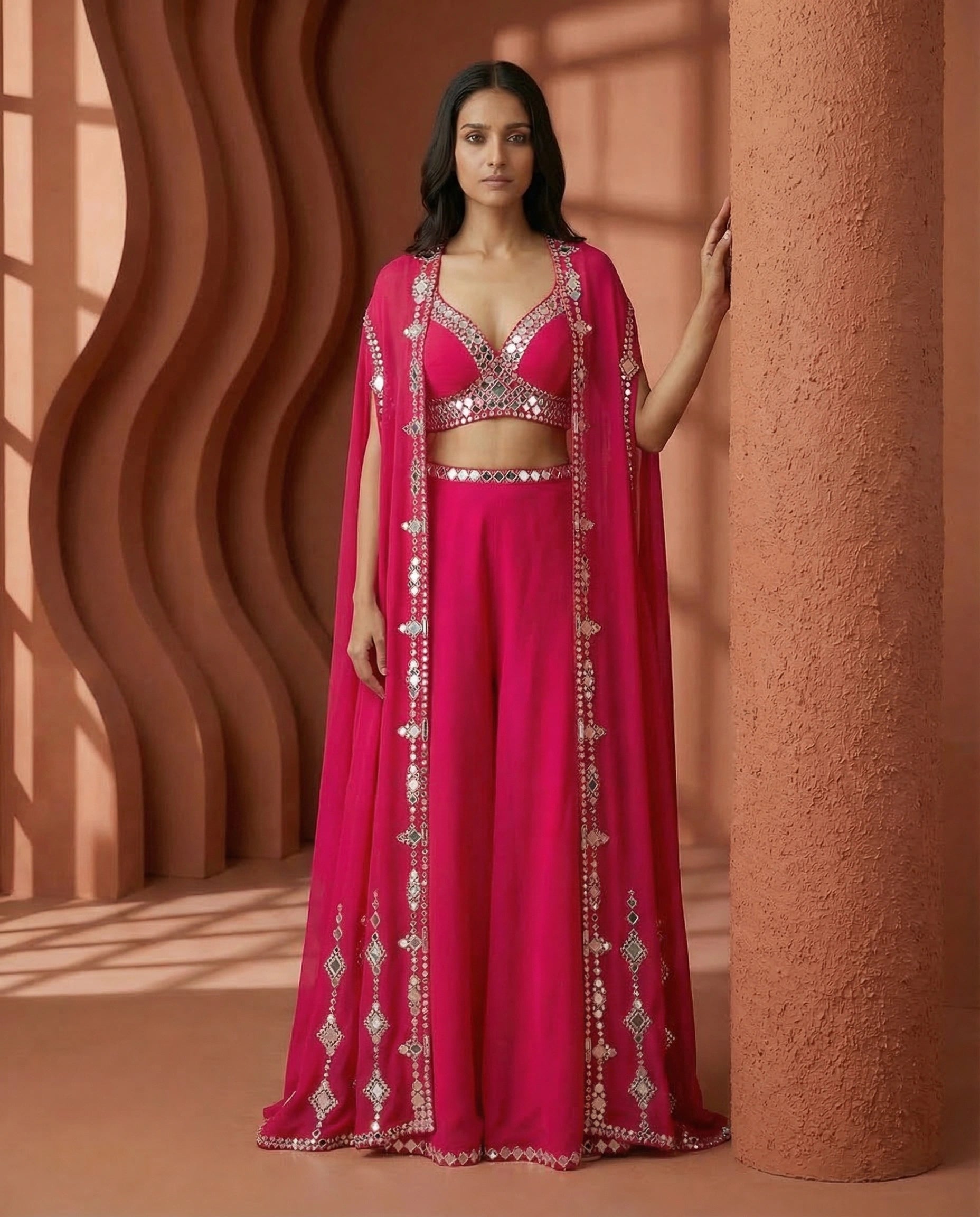 Women’s Georgette Ready To Wear Lehenga Choli Set