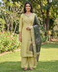Elaichi Chanderi Kurti Pant Dupatta Set