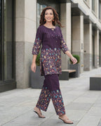 Women Pure Cotton Co-Ord Set (Top & Pant) – Stylish Printed Designer Outfit